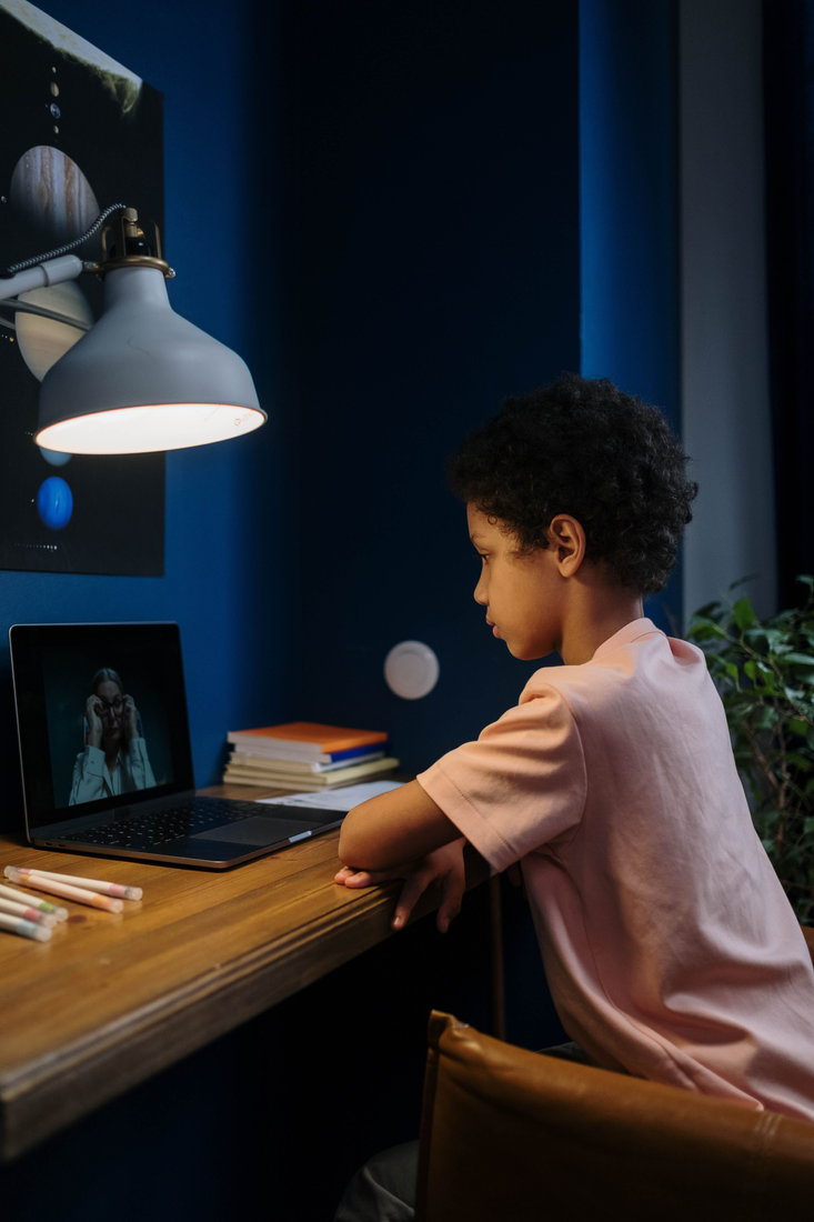 Student using a laptop for personalized AI-supported learning